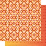 Лист скрапбумаги Cosmo Cricket - CORAL BLOOMS - SALT AIR - 30х30 см, двусторонний