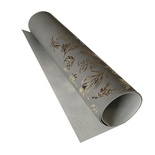 Отрез кожзама с тиснением  золотой фольгой Golden Branches Gray 50 х 25 см, ТМ Фабрика Декора