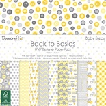 Набор бумаги от Dovecraft - Back to Basics Baby Steps (20x20 см), 48 листов, односторонняя
