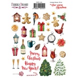 Набор наклеек (стикеров) 34 шт Our warm Christmas 141, ТМ Фабрика Декора