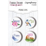 Набор скрапфишек  4шт Colorful spring EN 375, ТМ Фабрика Декора