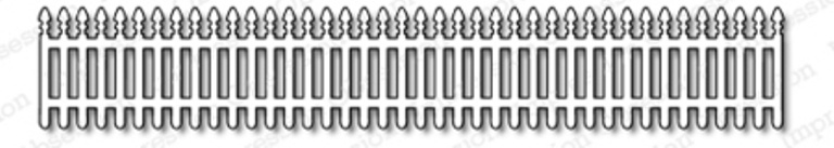 Нож для вырубки от Impression Obsession - Fence Border Die