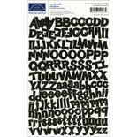 Наклейки - алфавит из кардстока от  Karen Foster, цвет черный