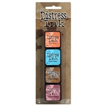 Набор штемпельных подушек Ranger - Distress Mini Ink Kit - Kit 6