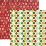 Лист скрапбумаги My Mind's Eye Red Number, 30х30 см, двусторонняя