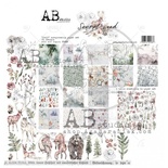Набор бумаги от ABstudio - "Secret wood"- scrapbooking paper set 8x 30х30см + bonus