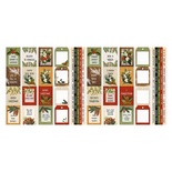 Набор полос с картинками для декорирования Winter botanical diary 5х30,5 см, ТМ Фабрика Декора