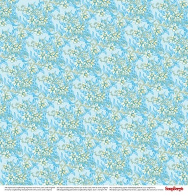 Бумага для скрапбукинга от ScrapBerry's - Сказки моря - Нимфа, двусторонняя, 30,5x30,5 см