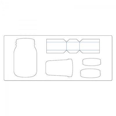 Ножи от Sizzix - ScoreBoards XL Die - Canning Jars, 3-D - Банки консервные, 3-D