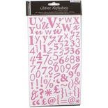Наклейки-алфавит - Alphabet Glitter Stickers – Princess (Pale Pink)
