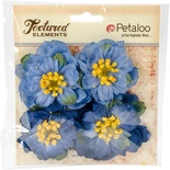 Набор объемных цветов Petaloo - Ruffled Peony - Blue