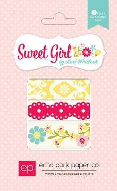 Набор бумажного скотча от Echo Park - Sweet Girl Washi Tape