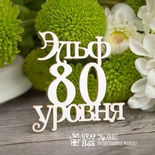 Чипборд ScrapBox - Надпись Эльф 80 уровня Hy-002