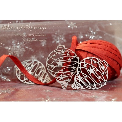Чипборд Scrapiniec - Шарики Starry Springs 02, 3 штуки
