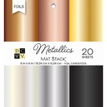 Набор фольгированного кардстока от DCWV - Metallics Foil Solid, 15х15 см, 6 цветов, 20 листов