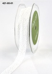 Вязаное кружево White, ширина 1,3 см, длина 90 см, цвет белый