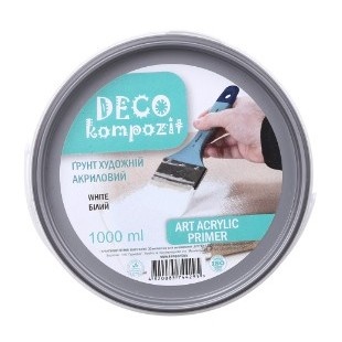 Грунт художественный акриловый белый DECO Kompozit, 1 л