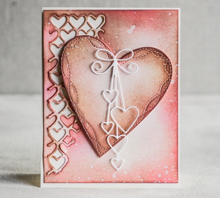 Нож для вырубки от Memory Box - Wrapped Stitched Heart Frame