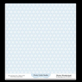 Лист бумаги для скрапбукинга от Pretty Little Studio - It's Snowing Pattern Paper