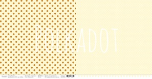 Лист двусторонней бумаги для скрапбукинга от Polkadot - "Лимонный" из коллекции "В горошек"