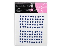 Половинки жемчужин на клеевой основе Want2Scrap - Baby Bling Pearls - Blue, 100 штук