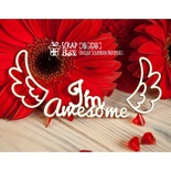 Чипборд ScrapBox - Надпись I'm awesome с крыльями Hi-336