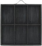 Заготовка для декорирования 7 Gypsies -  Photo Tray, 30х30 см, 6 секций, цвет черный