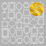 Ацетатный лист с фольгированием White Frames 30,5х30,5 см, ТМ Фабрика Декора