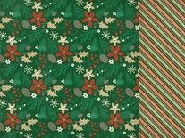 Лист двусторонней скрапбумаги от Kaisercraft - HOLLY BRIGHT PINE CONE, 30,5х30,5 см