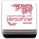 Пигментные быстросохнущие чернила Tsukineko - VersaFine 1in Cube Pads Satin Red