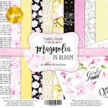 Набор скрапбумаги Magnolia in bloom, с золотым фольгированием,30,5x30,5 см, ТМ Фабрика Декору