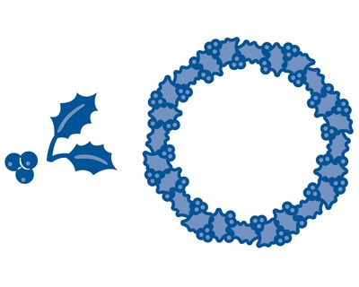 Набор лезвий Marianne Design Creatables - Holly Wreath
