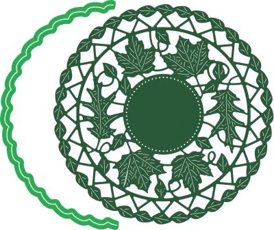 Лезвие Fall Leaf Doily w/Angel Wing от Cheery Lynn Designs