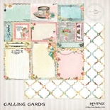 Лист скрапбумаги Blue Fern Studios - Blue Fern Montage Calling Cards, двусторонняя, 30х30 см