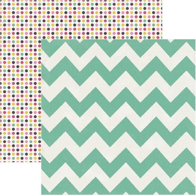 Лист скрапбумаги My Mind's Eye Chevron, 30х30 см, двусторонняя