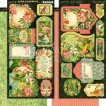 Набор тэгов и конвертов Graphic 45 - Lost In Paradise, 17 штук