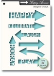 Маска-трафарет от Memory Box HAPPY ARROWS Designer Stencil 88509