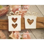 Чипборд ScrapBox - Подарки с сердечками