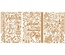 Набор наклеек-высечек HOTP - Wedding Scrap Dazzle Gld, 3 листа, размер 15,2х23 см, 138 шт., цвет золото.