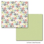 Лист двусторонней бумаги Carta Bella So Noted - Inked Numerals, размер 30х30 см
