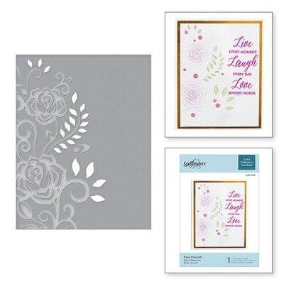 Папка для тиснения от Spellbinders - Rose Flourish Cut and Emboss Folder