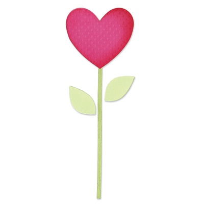 Лезвие Sizzix - Bigz Die - Heart, Stem & Leaves