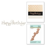Пластины для фольгирования от Spellbinders - Faux Script Happy Birthday