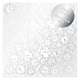 Ацетатный лист с фольгированием Silver Clocks, ТМ Фабрика Декора