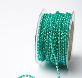 Нить с бусинкам от May Arts - TEAL GREEN, 4 мм, цвет зеленый, длина 90 см