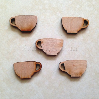Деревянная фигурка WOOD-017 - Чашка, 1 штука