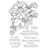 Штампы от Poppystamps - Peony Bouquet clear stamp set