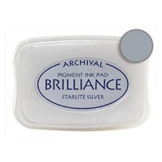 Чернила для штампинга Tsukineko - Brilliance Starlite Silver, большие