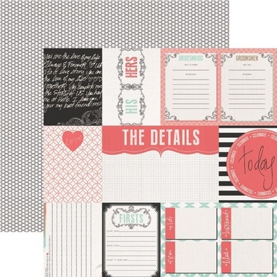 Лист скрапбумаги Teresa Collins The Details, 30х30 см, двусторонняя