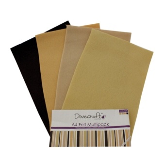 Набор фетра от Dovecraft- Naturals, формат A4, 8 листов